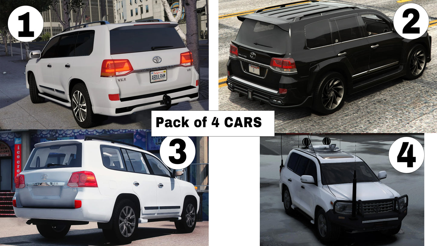 TOYOTA LAND CRUISER (PACK OF 4 CARS)