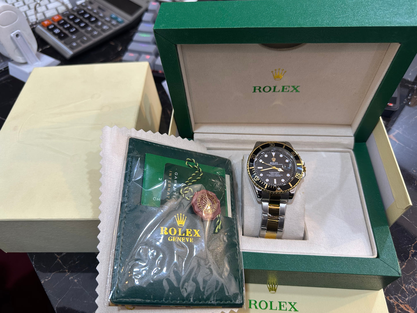 Rolex Original Box with Papers warranty Card