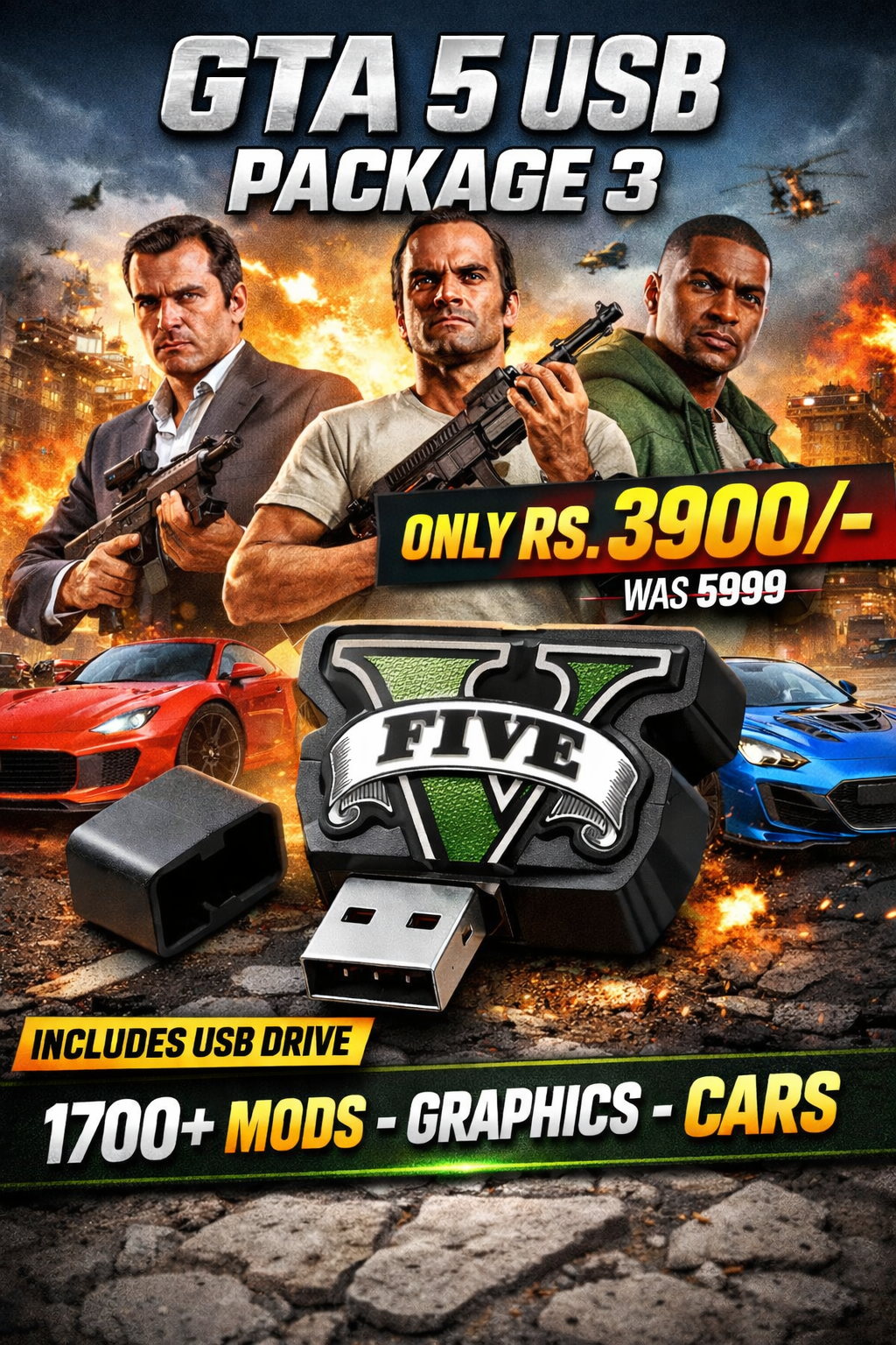 GTA 5 Package 3 (1700+ Pakistani Mods)