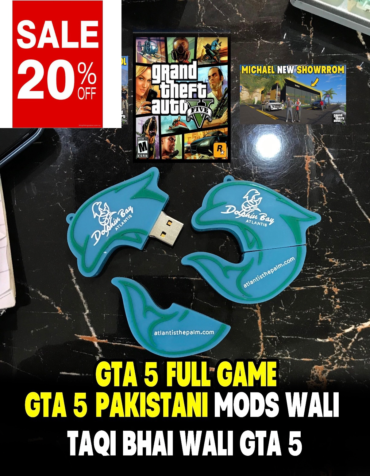 GTA 5 USB FULL GAME with 1500 Mods ( PAKISTANI MODS )