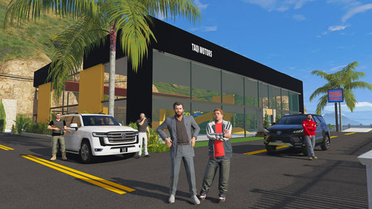 Showroom on Highway (100 Cars) Mod For GTA 5